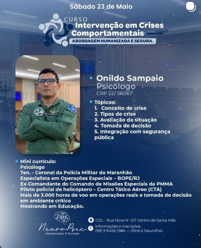 Curso sobre Intervenção em Crises Comportamentais terá abordagem humanizada e integração com a segurança pública