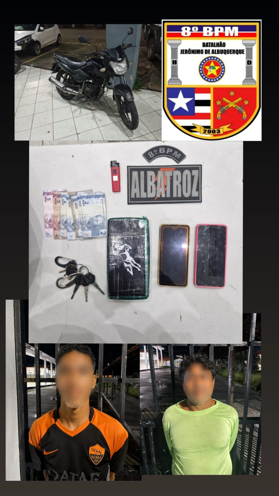 Equipe Albatroz do 8º BPM prende dois homens por tráfico de drogas no São Francisco