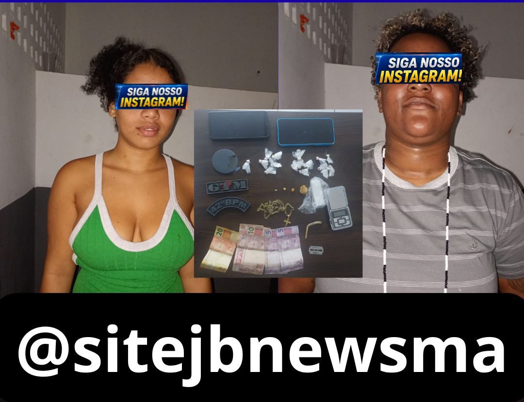 42º BPM PRENDE DUAS MULHERES POR TRÁFICO DE DROGAS E APREENDE CELULAR ROUBADO NO COROADINHO
